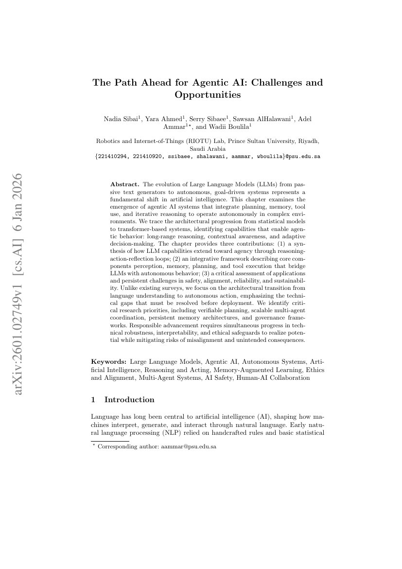 智能体化人工智能 (Agentic AI) 的前行之路：挑战与机遇.pdf