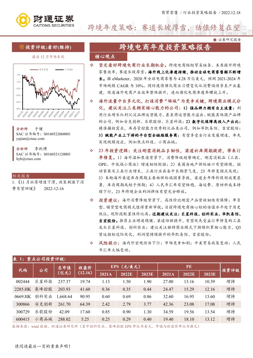 2022商贸零售行业跨境电商年度投资策略报告.pdf