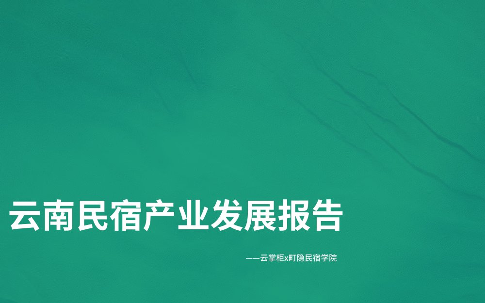 云南民宿产业发展报告.pdf